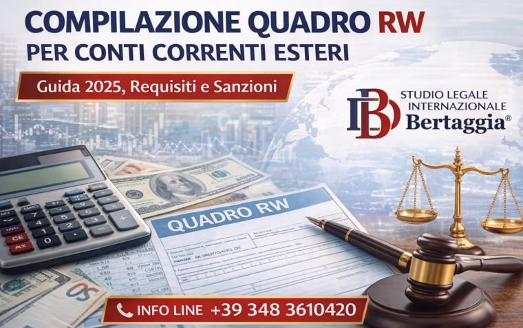 Compilazione quadro RW per conti correnti esteri