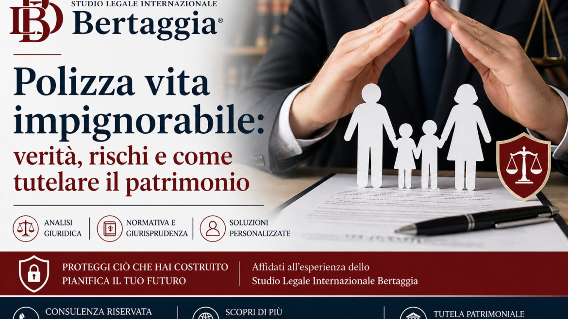 Polizza vita impignorabile? Non sempre, può essere pignorata.