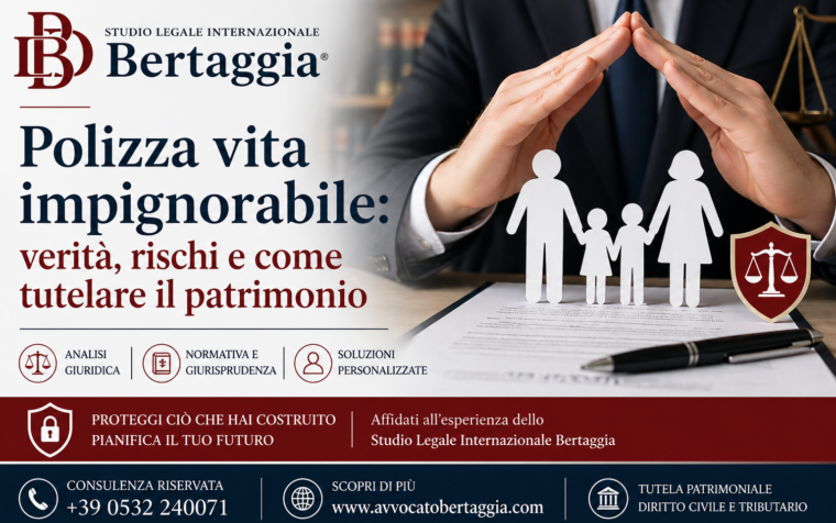 Polizza vita impignorabile? Non sempre, può essere pignorata.